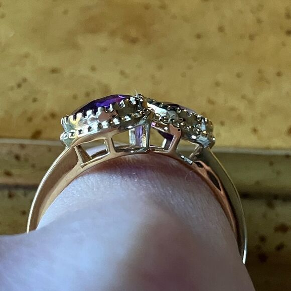 African Amethyst Gemstone 925 Silver Handmade Jewelry Ring  African Amethyst Sterling Silver Ring Size 9